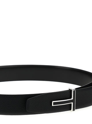 Tom Ford Black Calfskin Regular Belt