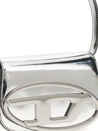 Diesel Silver Cowhide Shoulder Bag