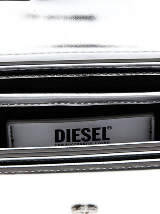Diesel Silver Cowhide Shoulder Bag