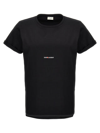 Saint Laurent Black Cotton T-Shirt