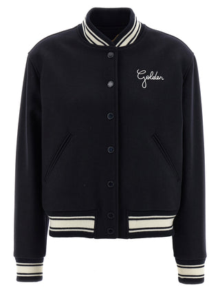 Golden Goose Blue Virgin Wool Bomber