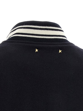 Golden Goose Blue Virgin Wool Bomber