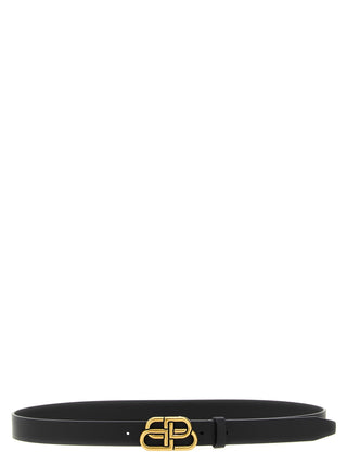 Balenciaga BB Thin Leather Belt