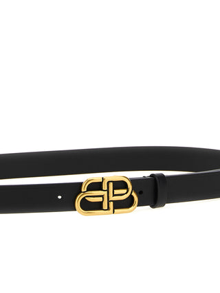 Balenciaga BB Thin Leather Belt