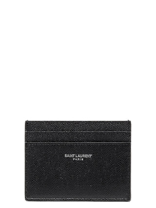 Saint Laurent Black Leather Cardholder