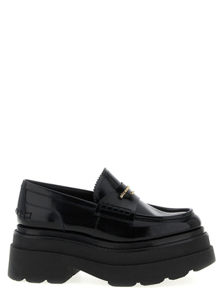 Alexander Wang Black Cowhide Platform Loafers