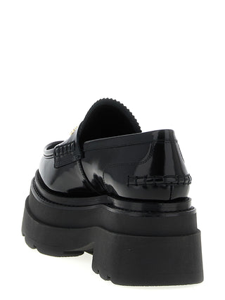 Alexander Wang Black Cowhide Platform Loafers