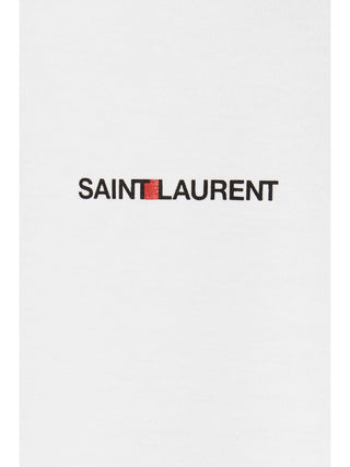 Saint Laurent White Cotton T-Shirt