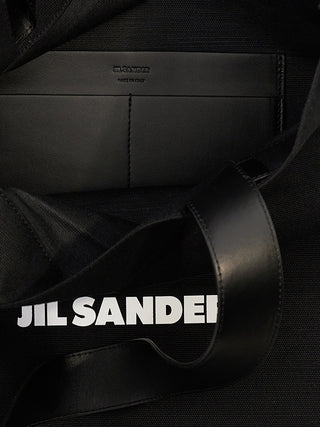 Jil Sander Black Cotton Tote Bag
