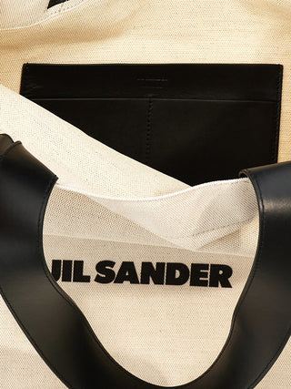 Jil Sander Bicolor Cotton Tote Bag
