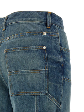 Givenchy Blue Cotton Flared Jeans