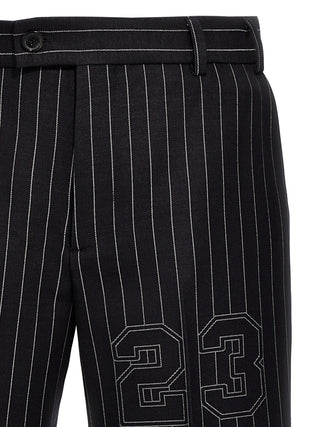 Off-White Blue Wool Dress Pants