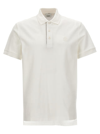 Burberry White Cotton Polo Shirt