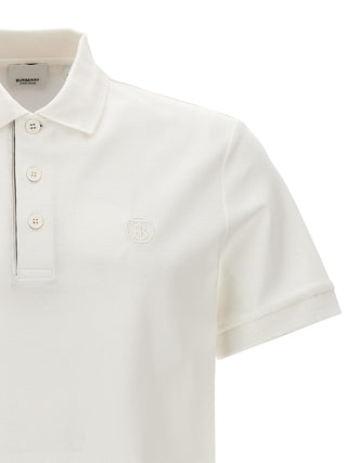 Burberry White Cotton Polo Shirt
