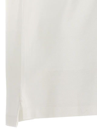 Burberry White Cotton Polo Shirt