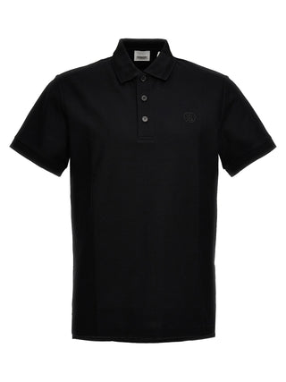 Burberry Black Cotton Polo Shirt