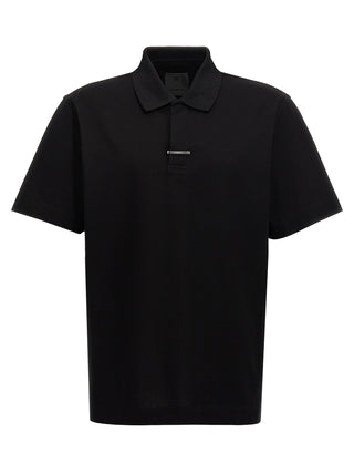 Givenchy Black Cotton Polo Shirt
