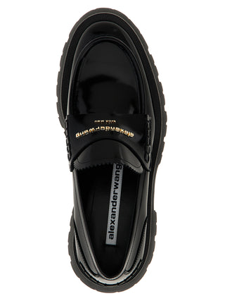 Alexander Wang Black Cowhide Slip-On Loafers