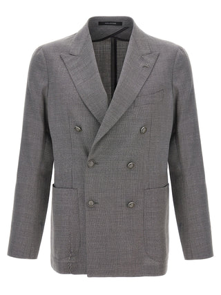 Tagliatore Gray Virgin Wool Blazer