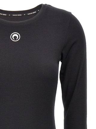 Marine Serre Black Cotton Short Dress