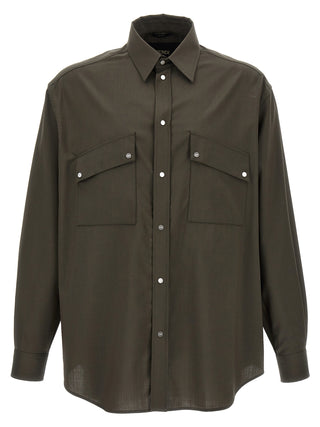 Fendi Bicolor Wool Blouse