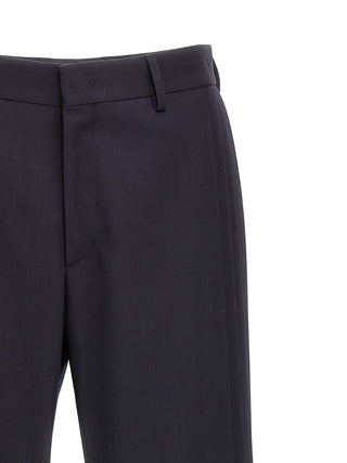 Fendi Blue Polyester Casual Pants