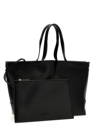 Tod's Black Calfskin Tote Bag