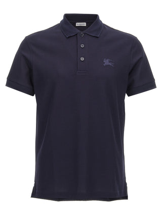 Burberry Blue Cotton Polo Shirt