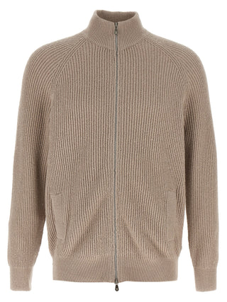 Brunello Cucinelli Beige Cotton Cardigan