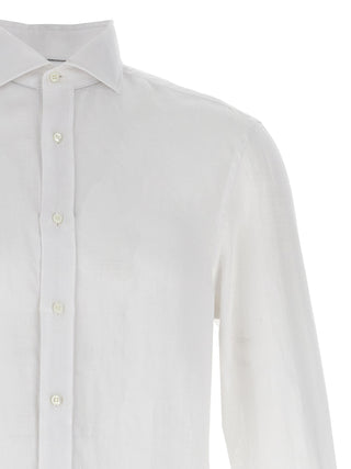 Brunello Cucinelli White Linen Blouse