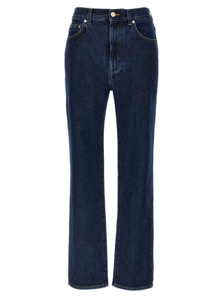 Loulou De Saison Blue Organic Cotton Straight-Leg Jeans