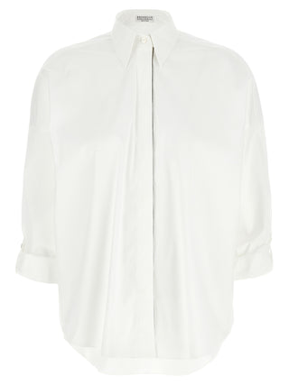 Brunello Cucinelli White Cotton Blouse