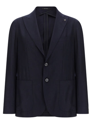 Tagliatore Blue Silk Blazer