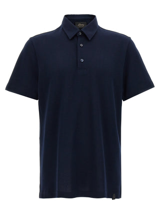 Brioni Blue Cotton Polo Shirt