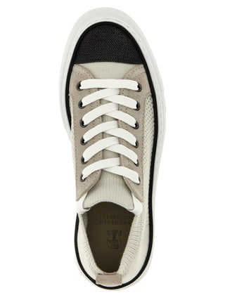 Brunello Cucinelli Multicolor Cotton Low Top Sneakers