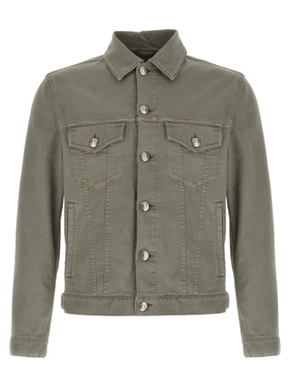 Brunello Cucinelli Gray Cotton Denim Jacket