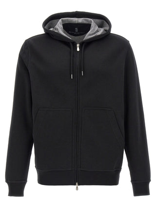 Brunello Cucinelli Black Cotton Sweatshirt