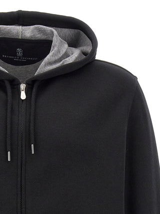 Brunello Cucinelli Black Cotton Sweatshirt