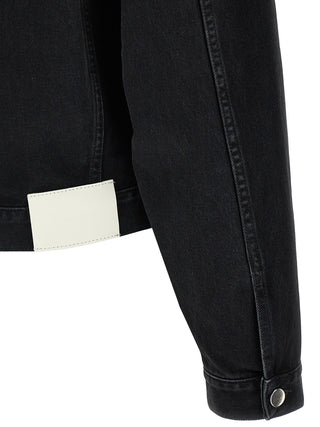 Loulou De Saison Black Organic Cotton Denim Jacket