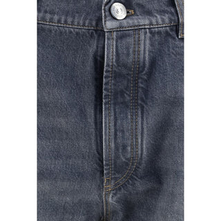 Brunello Cucinelli Gray Cotton Straight-Leg Jeans