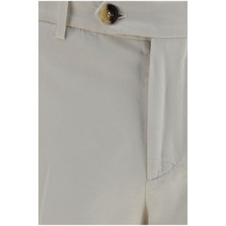 Brunello Cucinelli White Cotton Casual Pants