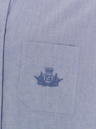 Fendi Blue Cotton Blouse