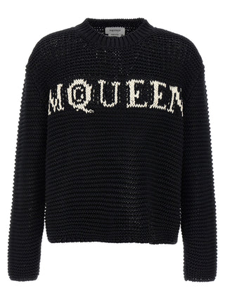 Alexander McQueen Bicolor Cotton Cardigan