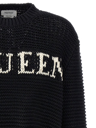 Alexander McQueen Bicolor Cotton Cardigan