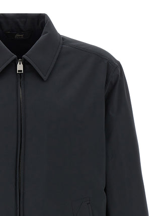 Brioni Blue Polyester Shell Jacket