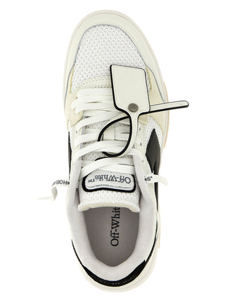 Off-White Bicolor Bovine Leather Athletic Sneakers