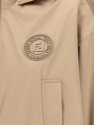 Fendi Brown Polyester Shell Jacket