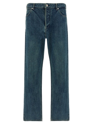 Jil Sander Blue Cotton Straight-Leg Jeans