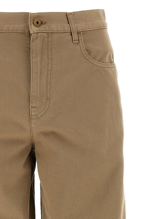 Burberry Beige Cotton Casual Pants