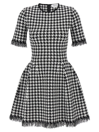 Alexander McQueen Bicolor Viscose Short Dress